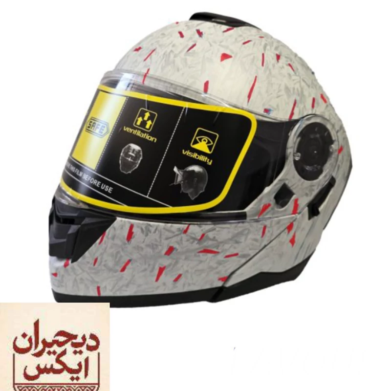 کلاه کاسکت فک متحرک لاوس عینک دار