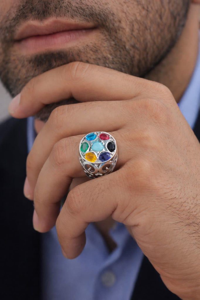 انگشتر هفت جواهر وارداتی